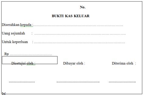 Format Bukti Kas Keluar Excel | Ruang Ilmu