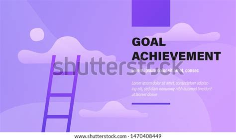 Goal Achievement Business Presentation Background Illustration Stock Vector (Royalty Free ...