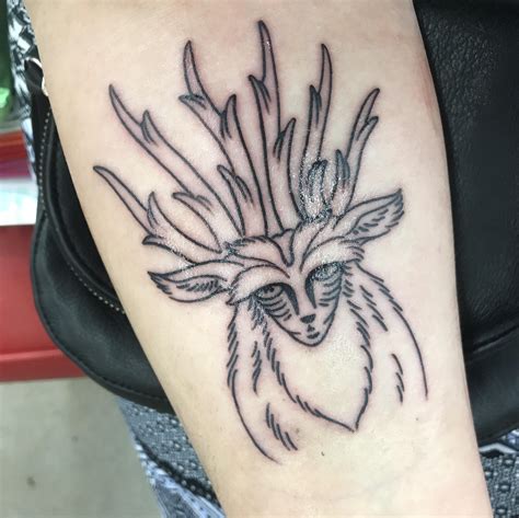 Forest Spirit tattoo from Princess Mononoke by Kody at Epic Ink in Medford OR. Mononoke Forest ...