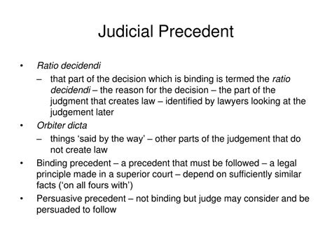 PPT - Judicial Precedent PowerPoint Presentation, free download - ID:1442166