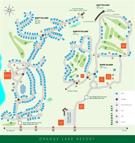 Orange Lake Resort Map, Orlando, Florida - Florida Resorts Map | Printable Maps