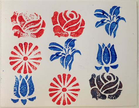 Flower Stamps Print by sarahcaj on DeviantArt