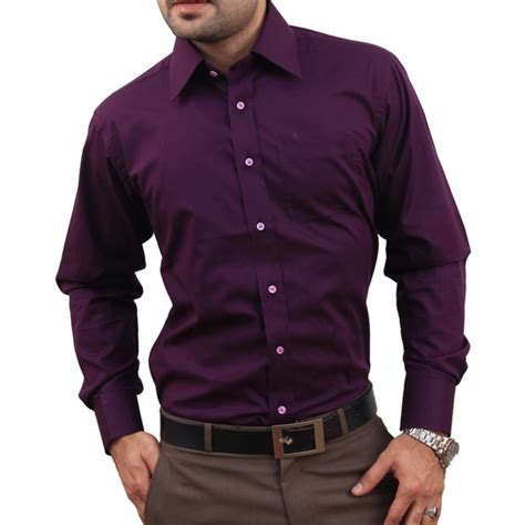 Dark Purple Men Formal Shirt