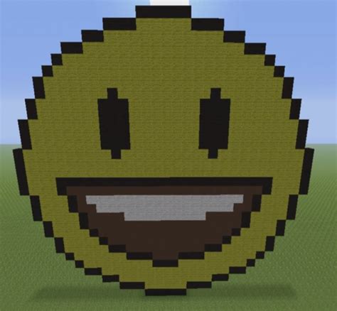 Grinning Emoji - GrabCraft - Your number one source for MineCraft buildings, blueprints, tips ...