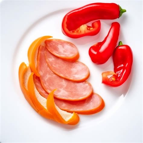 Premium AI Image | Fresh Red Pepper Slices Isolated on White