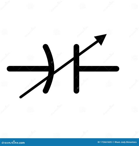 Variable Capacitor Component US Symbol for Circuit Design Stock Illustration - Illustration of ...