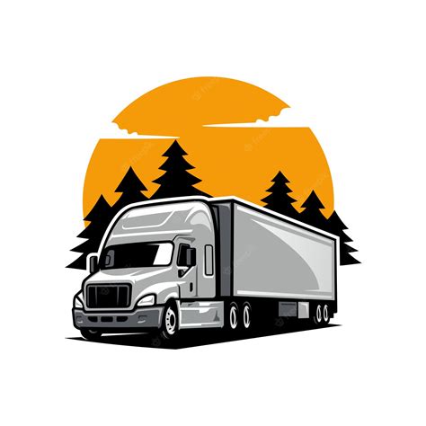 Premium Vector | Trucking company illustration logo vector