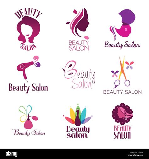 Beauty salon logo Cut Out Stock Images & Pictures - Alamy