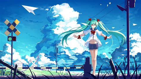 Online crop | blue and white abstract painting, Hatsune Miku HD ...