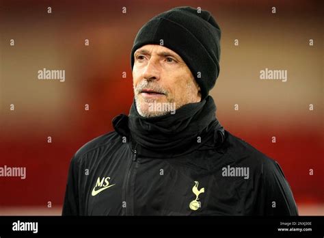 Tottenham Hotspur goalkeeper coach Marco Savorani before the Emirates ...