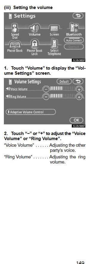 Phone ring volume adjustment | Toyota Nation Forum