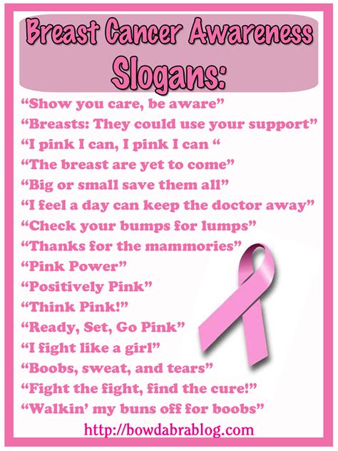 Breast Cancer Awareness Slogans