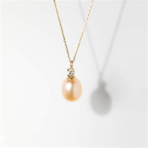 Pearl and White Diamond Necklace in 14K Gold | Catbird