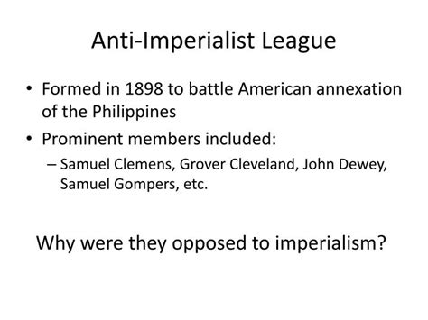 PPT - Imperialists vs. Anti-Imperialists PowerPoint Presentation - ID:1678440