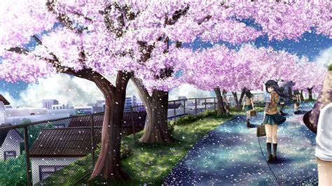 Anime Cherry Blossom Wallpaper-5tu4hpk - Anime Cherry Blossom Tree (#742172) - HD Wallpaper ...