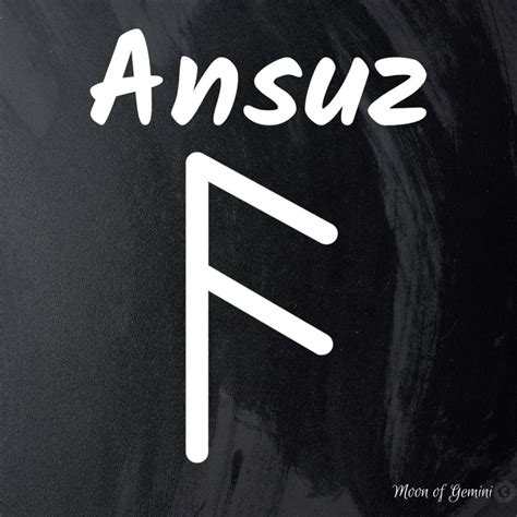 Ansuz Rune - Elder Futhark Meaning • Moon of Gemini