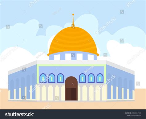 Masjid Al Aqsa Illustration Building Design Stock Vector (Royalty Free) 1384634144 | Shutterstock