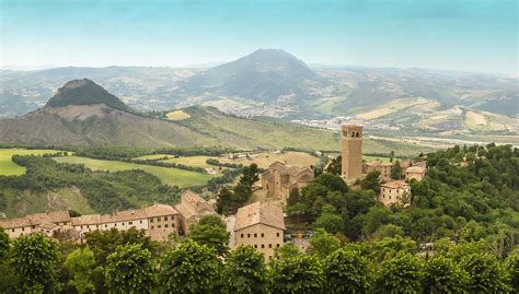 The ancient town of San Leo in Italy seen from the Fortres… | Flickr