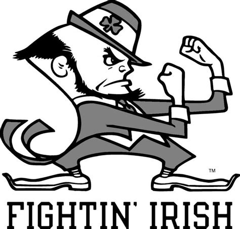 Notre Dame Logo Coloring Page