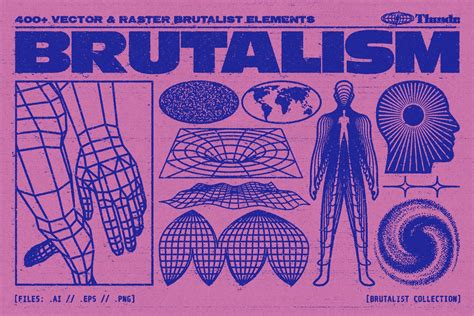 BRUTALISM 400+ Brutalist Vectors by Thundr Co. on @creativemarket ...