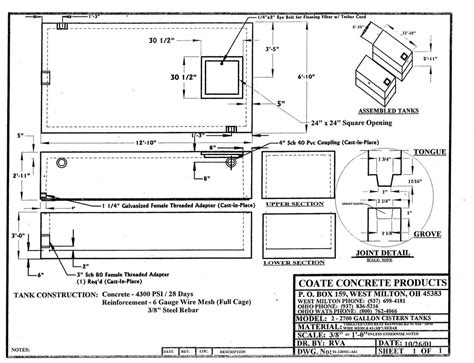 Cistern Tanks - Coate Concrete Products