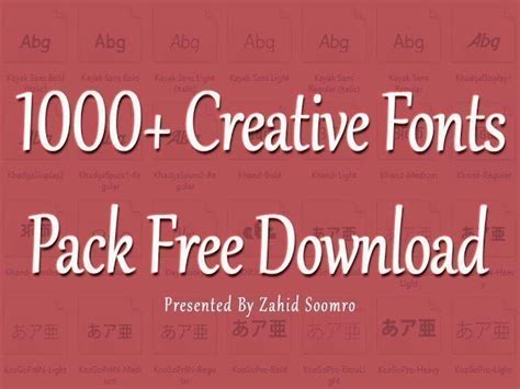 1000+ Creative Fonts Pack Free Download - FreeGFX4u