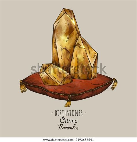 39 Citrine Birthstone Hand Drawn Images, Stock Photos & Vectors ...