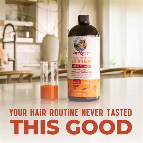 Liquid Morning Multivitamin + Hair Growth Vitamin Supplement – MaryRuth ...