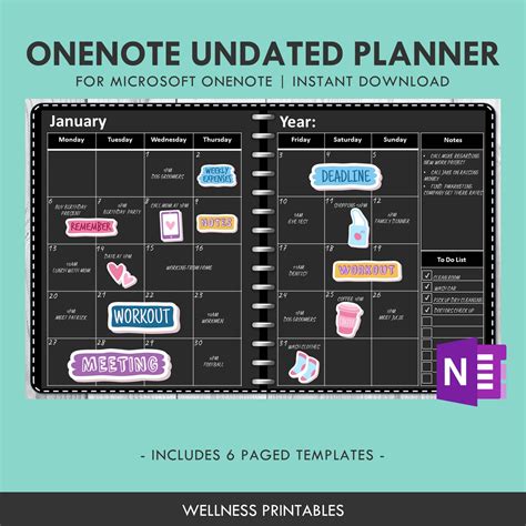 Onenote Planner Templates Free