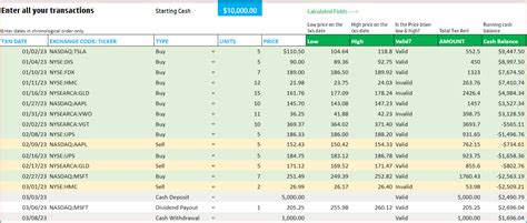 2023 Stock Portfolio Tracker Google Sheet Template with Live data