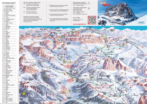 Val Gardena Piste Map / Trail Map