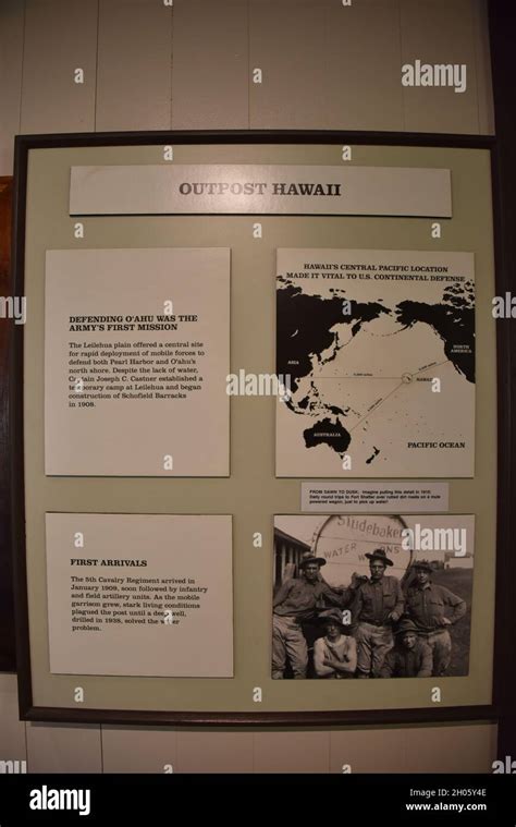 Oahu, HI. U.S.A. 6/7&8/2021. Schofield Barracks Tropic Lightening Museum. Hist. of the 25th ...