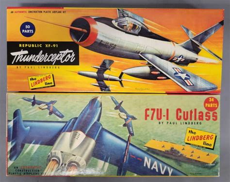 Two Lindberg Military Jet Model Kits In Original Boxes