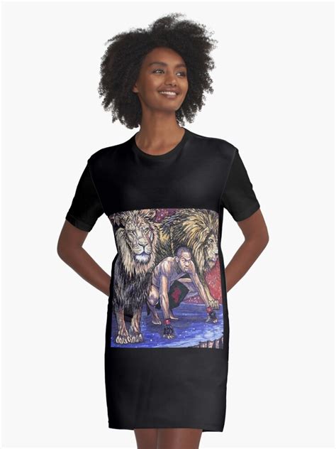 "Jon Jones Lion Pack Leader Ufc Fighter Art" Graphic T-Shirt Dress by ...