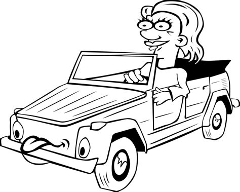 Driving clipart black and white, Driving black and white Transparent ...