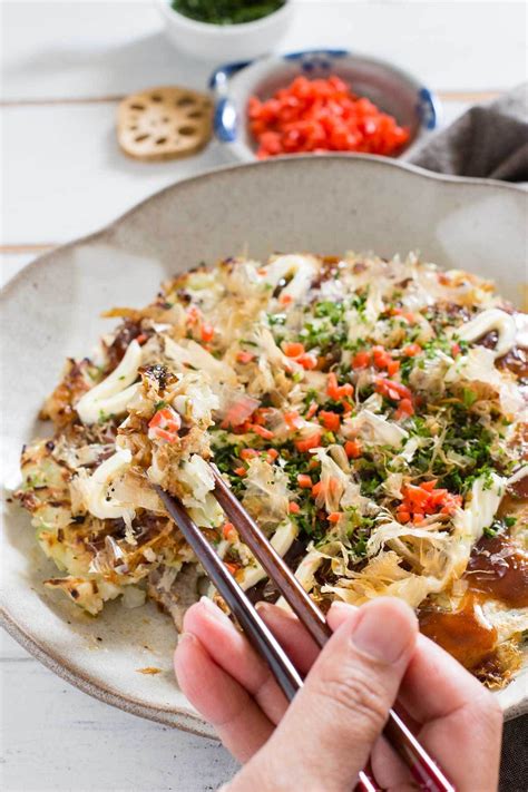 Okonomiyaki Authentic Recipe | Recipe | Japanese street food, Recipes, Food