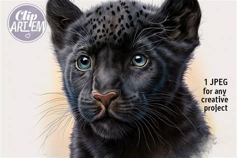 Baby Black Panther Image Jpg Home Decor Graphic by clipArtem · Creative ...