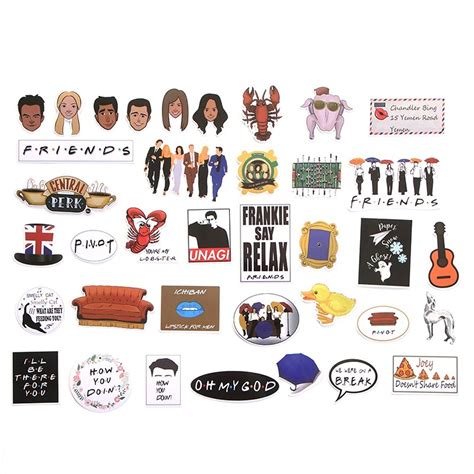 L1026 Friends TV Show Stickers Decal For Snowboard Laptop Luggage Car ...