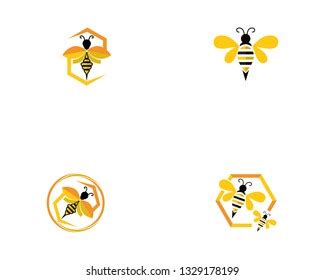 Bee Logo Template Stock Vector (Royalty Free) 1329178199 | Shutterstock