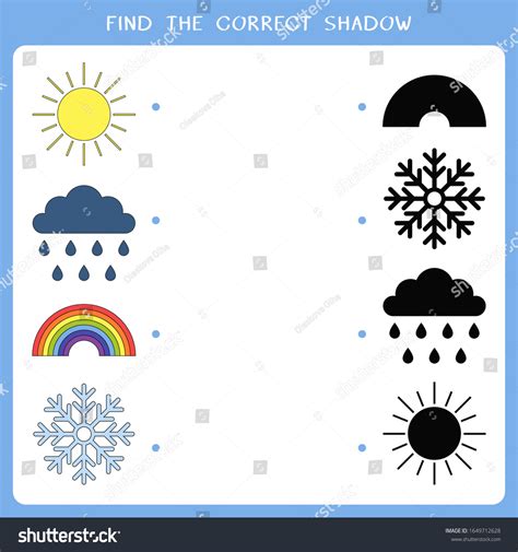 Find Correct Shadow Weather Symbols Vector Stock Vector (Royalty Free ...