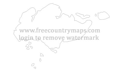 Outline maps of Singapore : Vector and gif map for YouTube