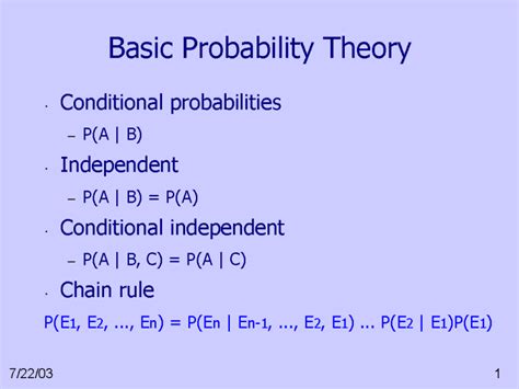 Basic Probability Theory