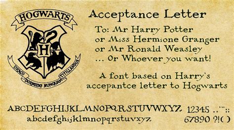 Harry Potter Acceptance Letter Font (by ~decat on deviantART) | For the Love of Paper ...