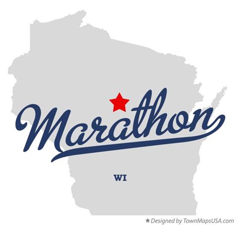 Map of Marathon, WI, Wisconsin