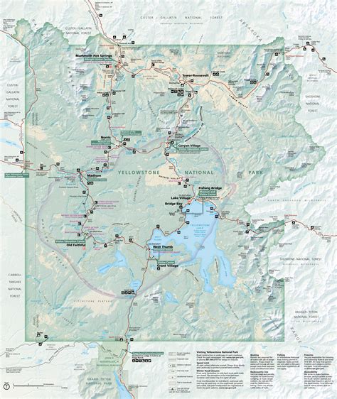 Yellowstone National Park Map 1930 - London Top Attractions Map