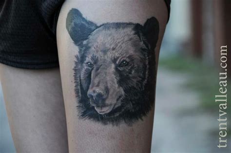 Black Bear Face Tattoo