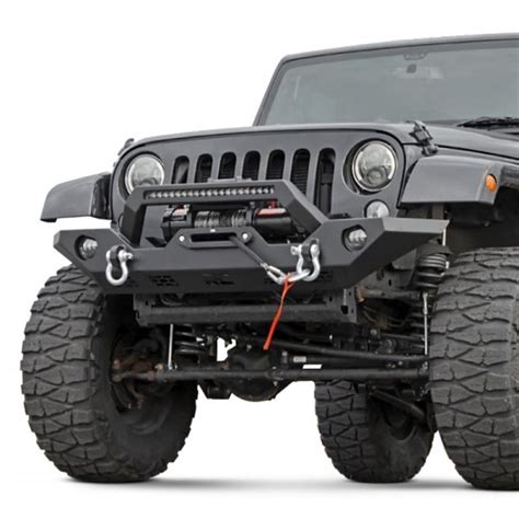 Rough Country® - Jeep Gladiator 2020 Mid Width Black Front Winch HD ...