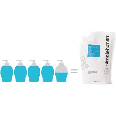 Simplehuman 1 Litre Soap Dispenser Refill Pouch, Moisturising Liquid ...