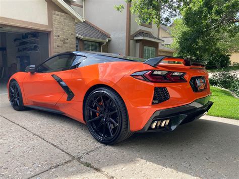 Chevrolet Corvette C8 Stingray Sebring Orange Vossen HF-3 Wheel | Wheel ...