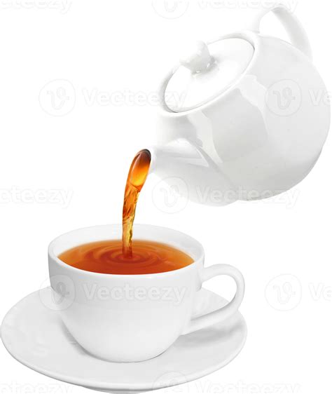 Pouring Tea Cup With Tea Or Coffee. Teapot And Cup pro PNG 16349672 PNG